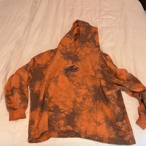 I AM GIA orange tie dye hoodie size small